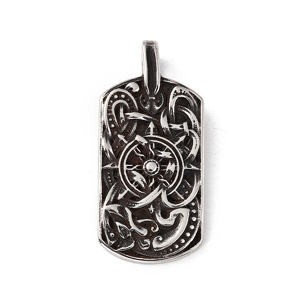 PandaHall 304 Stainless Steel Manual Polishing Pendants, Odin Wolf Amulet Compass Dog Tag Charms, Antique Silver, 47x22x3mm, Hole: 4.5x6mm...
PandaHall 304 Stainless Steel Manual Polishing Pendants, Odin Wolf Amulet Compass Dog Tag Charms, Antique Silver, 47x22x3mm, Hole: 4.5x6mm...