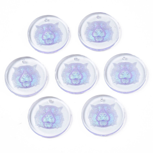 PandaHall Transparent Resin Pendants, with Glitter Powder, Flat Round with Tiger Head, Lilac, 24.5x3.5mm, Hole: 1.4mm Resin Flat Round..., Purple
PandaHall Transparent Resin Pendants, with Glitter Powder, Flat Round with Tiger Head, Lilac, 24.5x3.5mm, Hole: 1.4mm Resin Flat Round..., Purple