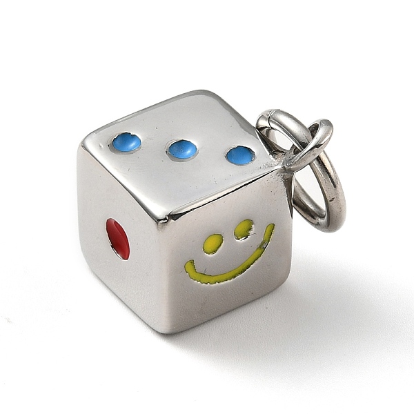 PandaHall 304 Stainless Steel Enamel Pendants, Dice, Stainless Steel Color, 30x21x21mm, Hole: 9mm, Jump Ring: 13x2mm, 9mm Inner Diameter...
PandaHall 304 Stainless Steel Enamel Pendants, Dice, Stainless Steel Color, 30x21x21mm, Hole: 9mm, Jump Ring: 13x2mm, 9mm Inner Diameter...