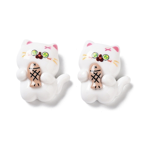 PandaHall Cartoon White Cat Resin Decoden Cabochons, Cute kitten, Fish, 26x23.5x11mm Resin Fish
PandaHall Cartoon White Cat Resin Decoden Cabochons, Cute kitten, Fish, 26x23.5x11mm Resin Fish