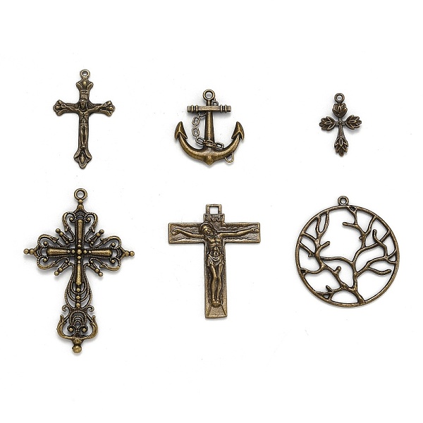 PandaHall Tibetan Style Alloy Pendants, Mixed Shapes, Antique Bronze, 31~60x31~60x3~4mm, Hole: 1~2mm Alloy Mixed Shapes
PandaHall Tibetan Style Alloy Pendants, Mixed Shapes, Antique Bronze, 31~60x31~60x3~4mm, Hole: 1~2mm Alloy Mixed Shapes