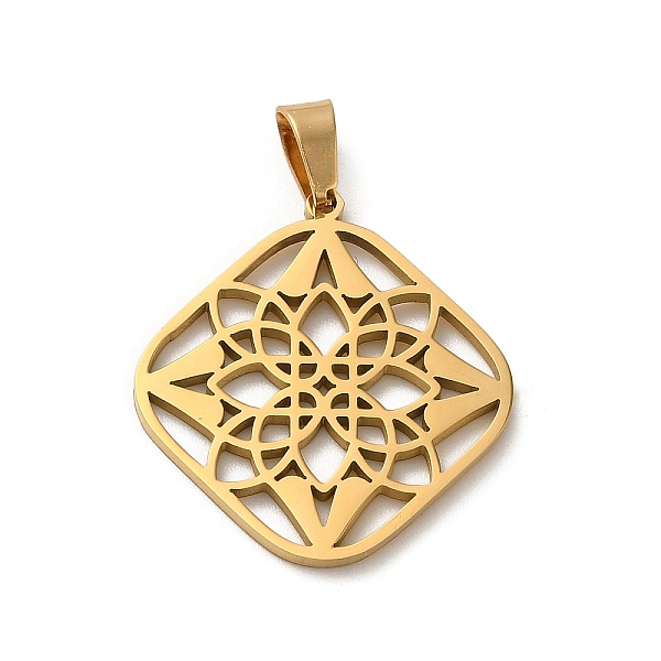 PandaHall 304 Stainless Steel Pendants, Laser Cut, Hollow Flower Charm, Real 18K Gold Plated, 24x21.5x1mm, Hole: 6x3mm 304 Stainless Steel...
PandaHall 304 Stainless Steel Pendants, Laser Cut, Hollow Flower Charm, Real 18K Gold Plated, 24x21.5x1mm, Hole: 6x3mm 304 Stainless Steel...