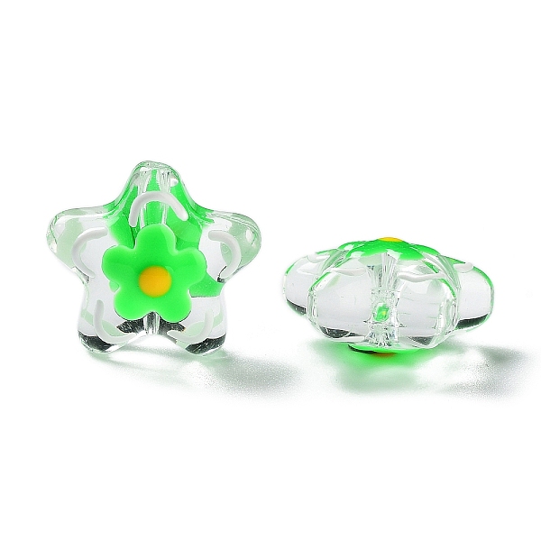 PandaHall Transparent Glass Beads, with Enamel, Flower, Medium Spring Green, 21x22x11mm, Hole: 1.2mm Glass Flower
PandaHall Transparent Glass Beads, with Enamel, Flower, Medium Spring Green, 21x22x11mm, Hole: 1.2mm Glass Flower