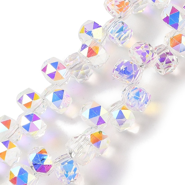 PandaHall AB Color Plated Electroplate Beads Strands, Faceted, Rondelle, Clear AB, 8x6mm, Hole: 1.2mm, about 96~98pcs/strand, 20.47~20.87''..., White
PandaHall AB Color Plated Electroplate Beads Strands, Faceted, Rondelle, Clear AB, 8x6mm, Hole: 1.2mm, about 96~98pcs/strand, 20.47~20.87''..., White