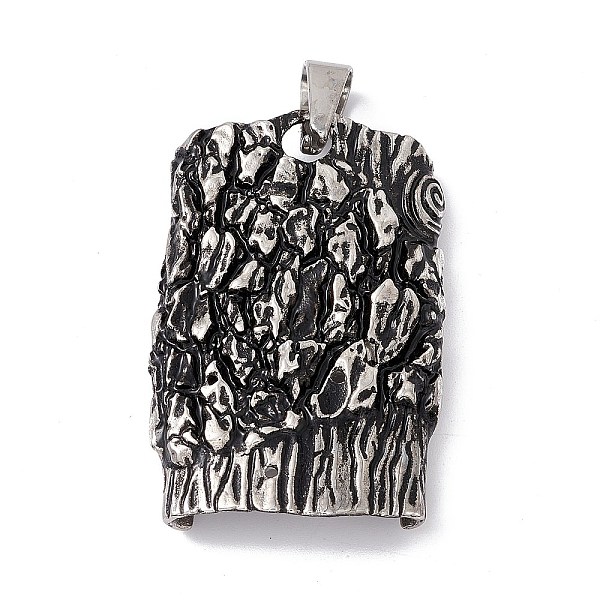 PandaHall Tibetan Style 304 Stainless Steel Big Pendants, Tree Bark Charm, Antique Silver, 51x33x7mm, Hole: 8.5x5mm 304 Stainless Steel...
PandaHall Tibetan Style 304 Stainless Steel Big Pendants, Tree Bark Charm, Antique Silver, 51x33x7mm, Hole: 8.5x5mm 304 Stainless Steel...