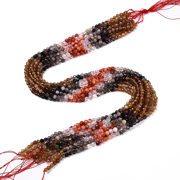 PandaHall Natural Mixed Gemstone Beads Strands, Round Beads, Faceted, 4x4mm, Hole: 0.6mm, about 104~108pcs/strand, 15.35''~15.75''(39~40cm)...
PandaHall Natural Mixed Gemstone Beads Strands, Round Beads, Faceted, 4x4mm, Hole: 0.6mm, about 104~108pcs/strand, 15.35''~15.75''(39~40cm)...