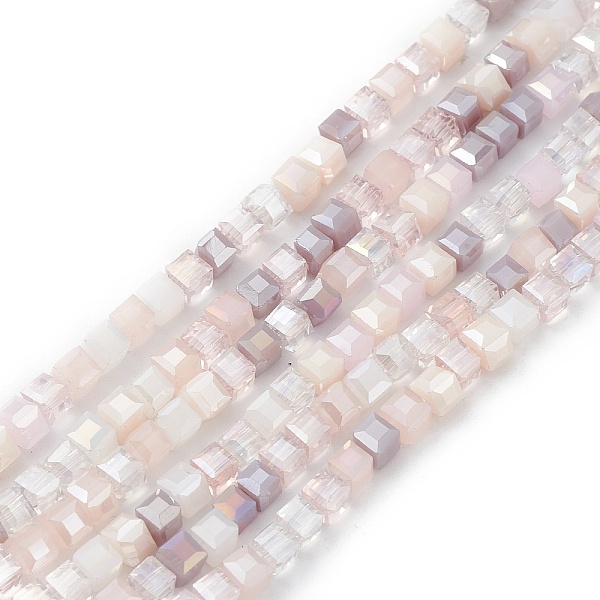 PandaHall Gradient Color Electroplate Glass Bead Strands, AB Color Plated, Faceted, Cube, Misty Rose, 4x4x4mm, Hole: 1.2mm, about...
PandaHall Gradient Color Electroplate Glass Bead Strands, AB Color Plated, Faceted, Cube, Misty Rose, 4x4x4mm, Hole: 1.2mm, about...