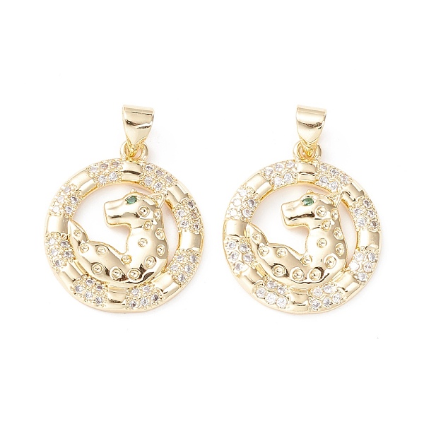 PandaHall Brass Micro Pave Clear Cubic Zirconia Pendants, Long-Lasting Plated, Cadmium Free & Lead Free, Flat Round with Leopard, Real 18K...
PandaHall Brass Micro Pave Clear Cubic Zirconia Pendants, Long-Lasting Plated, Cadmium Free & Lead Free, Flat Round with Leopard, Real 18K...