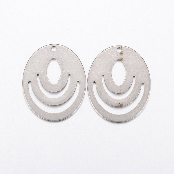 PandaHall 304 Stainless Steel Pendants, Oval, Stainless Steel Color, 28x22x1mm, Hole: 1.5mm 304 Stainless Steel Oval
PandaHall 304 Stainless Steel Pendants, Oval, Stainless Steel Color, 28x22x1mm, Hole: 1.5mm 304 Stainless Steel Oval