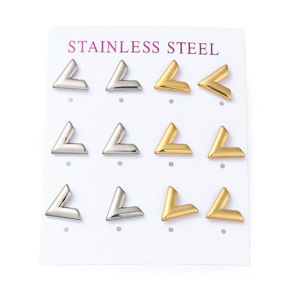 PandaHall Vacuum Plating 304 Stainless Steel Stud Earring, Letter V, Golden & Stainless Steel Color, 11x11mm, 12pcs/set 304 Stainless Steel...
PandaHall Vacuum Plating 304 Stainless Steel Stud Earring, Letter V, Golden & Stainless Steel Color, 11x11mm, 12pcs/set 304 Stainless Steel...