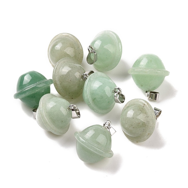 PandaHall Natural Green Aventurine Pendants, Planet Charms, with Platinum Plated Alloy Snap on Bails, 19.5~21.5x18~18.5mm, Hole: 5.5x3.3mm...
PandaHall Natural Green Aventurine Pendants, Planet Charms, with Platinum Plated Alloy Snap on Bails, 19.5~21.5x18~18.5mm, Hole: 5.5x3.3mm...