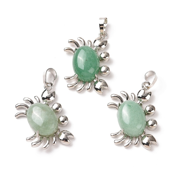 PandaHall Natural Green Aventurine Pendants, with Platinum Plated Brass Findings, Cadmium Free & Lead Free, Crab, 33x22x8.5mm, Hole: 8x5mm...
PandaHall Natural Green Aventurine Pendants, with Platinum Plated Brass Findings, Cadmium Free & Lead Free, Crab, 33x22x8.5mm, Hole: 8x5mm...