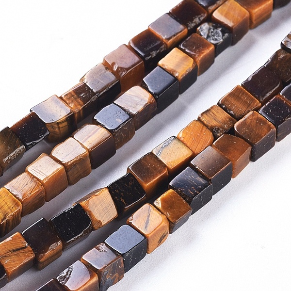 PandaHall Natural Tiger Eye Beads Strands, Cube, 4~4.5x4~4.5x4~4.5mm, Hole: 0.8mm, about 96pcs/strand, 15.75 inch(40cm) Tiger Eye Square
PandaHall Natural Tiger Eye Beads Strands, Cube, 4~4.5x4~4.5x4~4.5mm, Hole: 0.8mm, about 96pcs/strand, 15.75 inch(40cm) Tiger Eye Square