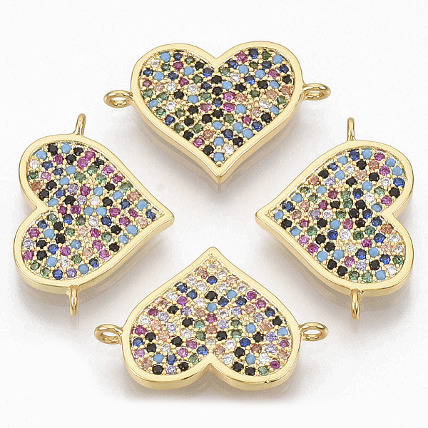 PandaHall Brass Micro Pave Cubic ZirconiaLinks connectors, Heart, Colorful, Golden, 15x21.5x1.5mm, Hole: 1.2mm Brass+Cubic Zirconia Heart
PandaHall Brass Micro Pave Cubic ZirconiaLinks connectors, Heart, Colorful, Golden, 15x21.5x1.5mm, Hole: 1.2mm Brass+Cubic Zirconia Heart