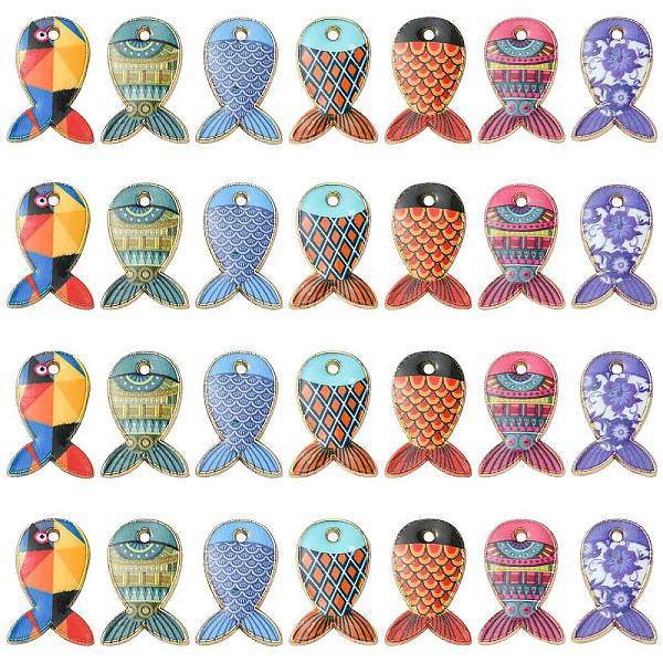 PandaHall 35Pcs 7 Styles Rack Plating Alloy Pendants, Printed, Lead Free & Cadmium Free & Nickel Free, Fish Charm, Light Gold, Mixed Color..., Multicolor
PandaHall 35Pcs 7 Styles Rack Plating Alloy Pendants, Printed, Lead Free & Cadmium Free & Nickel Free, Fish Charm, Light Gold, Mixed Color..., Multicolor