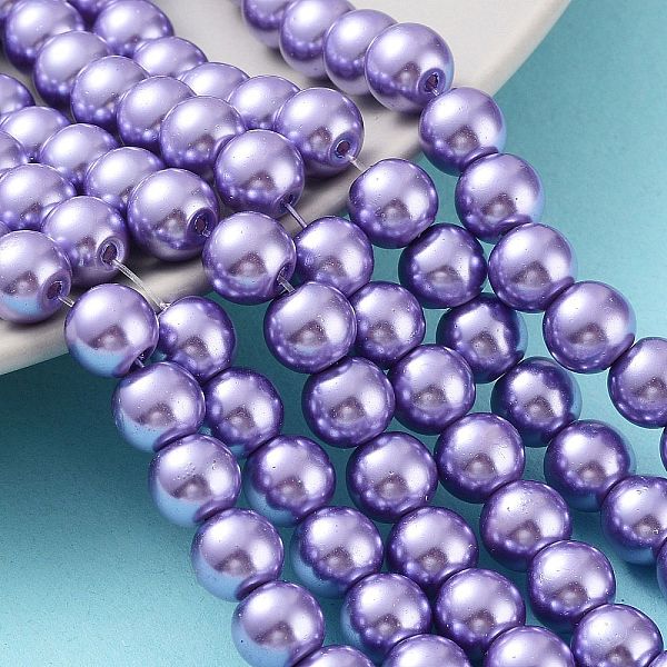 PandaHall Baking Painted Pearlized Glass Pearl Round Bead Strands, Medium Purple, 8~9mm, Hole: 1mm, about 100~105pcs/strand, 31.4 inch Glass...
PandaHall Baking Painted Pearlized Glass Pearl Round Bead Strands, Medium Purple, 8~9mm, Hole: 1mm, about 100~105pcs/strand, 31.4 inch Glass...
