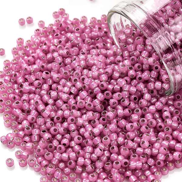 PandaHall TOHO Round Seed Beads, Japanese Seed Beads, (2106) Silver Lined Milky Mauve, 11/0, 2.2mm, Hole: 0.8mm, about 1103pcs/10g Glass..., Purple
PandaHall TOHO Round Seed Beads, Japanese Seed Beads, (2106) Silver Lined Milky Mauve, 11/0, 2.2mm, Hole: 0.8mm, about 1103pcs/10g Glass..., Purple