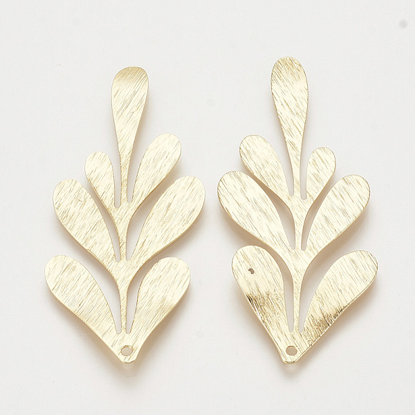 PandaHall Brass Big Pendants, Grass, Nickel Free, Real 18K Gold Plated, 62x27x1mm, Hole: 1mm Brass Leaf
PandaHall Brass Big Pendants, Grass, Nickel Free, Real 18K Gold Plated, 62x27x1mm, Hole: 1mm Brass Leaf