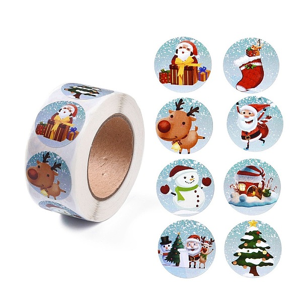 PandaHall 8 Patterns Christmas Round Dot Self Adhesive Paper Stickers Roll, Christmas Decals for Party, Decorative Presents, Light Sky Blue...
PandaHall 8 Patterns Christmas Round Dot Self Adhesive Paper Stickers Roll, Christmas Decals for Party, Decorative Presents, Light Sky Blue...