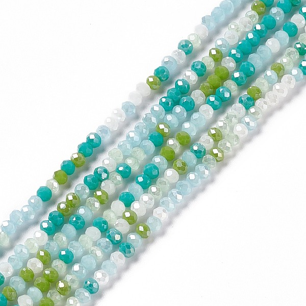 PandaHall Electroplate Glass Beads Strands, AB Color Plated, Faceted, Abacus, Green, 3x2.5mm, Hole: 0.7mm, about 185pcs/strand, 17.32 inch...
PandaHall Electroplate Glass Beads Strands, AB Color Plated, Faceted, Abacus, Green, 3x2.5mm, Hole: 0.7mm, about 185pcs/strand, 17.32 inch...