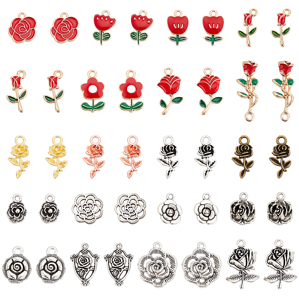 PandaHall 112Pcs 20 Style Alloy Pendants, Flower, Mixed Color, 14.5~28x9~20x1.5~5mm, Hole: 1.5~3mm Alloy Flower Multicolor
PandaHall 112Pcs 20 Style Alloy Pendants, Flower, Mixed Color, 14.5~28x9~20x1.5~5mm, Hole: 1.5~3mm Alloy Flower Multicolor