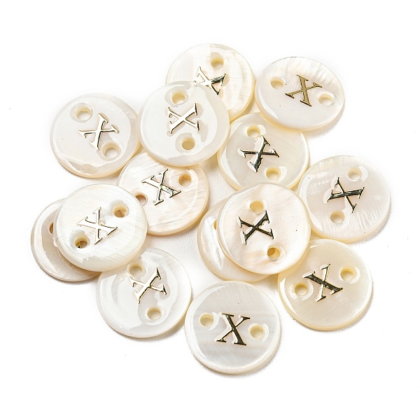 PandaHall Freshwater Shell Buttons, Flat Round , Letter X, 12x2mm, Hole: 1.6mm Shell Letter X
PandaHall Freshwater Shell Buttons, Flat Round , Letter X, 12x2mm, Hole: 1.6mm Shell Letter X