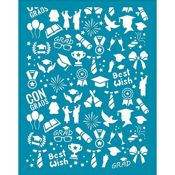 PandaHall Silk Screen Printing Stencil, for Painting on Wood, DIY Decoration T-Shirt Fabric, Graduation Theme Pattern, 100x127mm Nylon..., Cyan
PandaHall Silk Screen Printing Stencil, for Painting on Wood, DIY Decoration T-Shirt Fabric, Graduation Theme Pattern, 100x127mm Nylon..., Cyan