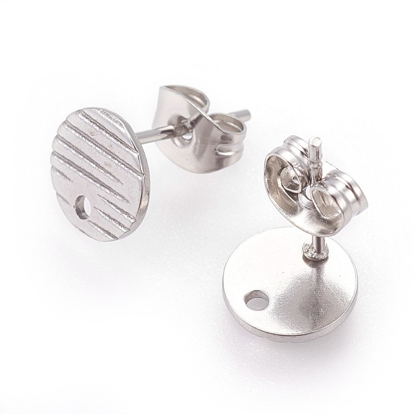 PandaHall 304 Stainless Steel Ear Stud Findings, with Ear Nuts/Earring Backs and Hole, Textured Flat Round with Cross Grain, Stainless Steel...
PandaHall 304 Stainless Steel Ear Stud Findings, with Ear Nuts/Earring Backs and Hole, Textured Flat Round with Cross Grain, Stainless Steel...