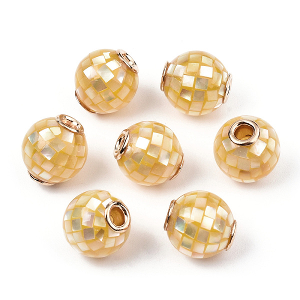 PandaHall Natural White Shell Beads, with Brass Findings, Round, Dyed, Yellow, 10.5~11x10mm, Hole: 2mm White Shell Shell Shape Yellow
PandaHall Natural White Shell Beads, with Brass Findings, Round, Dyed, Yellow, 10.5~11x10mm, Hole: 2mm White Shell Shell Shape Yellow