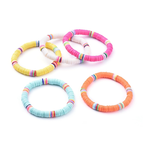 PandaHall Kids Bracelets, Handmade Polymer Clay Heishi Beads Stretch Bracelets, Mixed Color, Inner Diameter: 1-7/8 inch(4.8cm) Polymer Clay..., Multicolor
PandaHall Kids Bracelets, Handmade Polymer Clay Heishi Beads Stretch Bracelets, Mixed Color, Inner Diameter: 1-7/8 inch(4.8cm) Polymer Clay..., Multicolor