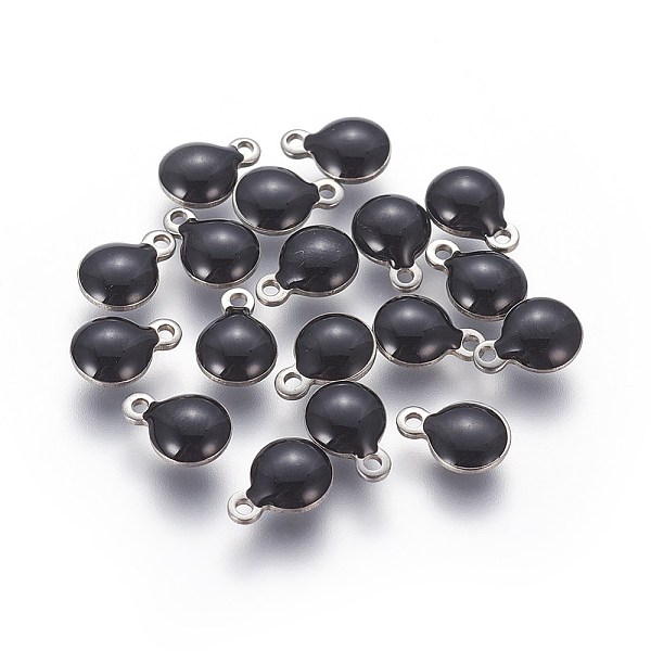 PandaHall 304 Stainless Steel Enamel Charms, Enamelled Sequins, Flat Round, Stainless Steel Color, Black, 6.5x4.5x2.5mm, Hole: 0.8mm...
PandaHall 304 Stainless Steel Enamel Charms, Enamelled Sequins, Flat Round, Stainless Steel Color, Black, 6.5x4.5x2.5mm, Hole: 0.8mm...