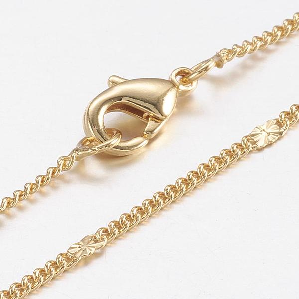 PandaHall Brass Chain Necklaces, Curb Chain, with Lobster Claw Clasps, Real 18K Gold Plated, 17.7 inch(45cm) Brass
PandaHall Brass Chain Necklaces, Curb Chain, with Lobster Claw Clasps, Real 18K Gold Plated, 17.7 inch(45cm) Brass