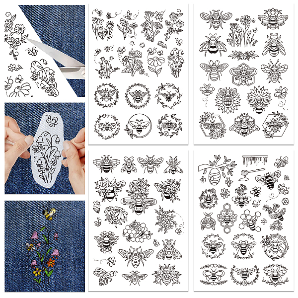 PandaHall 4 Sheets 11.6x8.2 Inch Stick and Stitch Embroidery Patterns, Non-woven Fabrics Water Soluble Embroidery Stabilizers, Bees...
PandaHall 4 Sheets 11.6x8.2 Inch Stick and Stitch Embroidery Patterns, Non-woven Fabrics Water Soluble Embroidery Stabilizers, Bees...