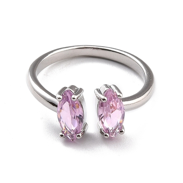 PandaHall Oval Rhinestone Cuff Ring, Real Platinum Plated Brass Open Ring for Women, Rose, US Size 7(17.3mm) Brass+Rhinestone Pink
PandaHall Oval Rhinestone Cuff Ring, Real Platinum Plated Brass Open Ring for Women, Rose, US Size 7(17.3mm) Brass+Rhinestone Pink