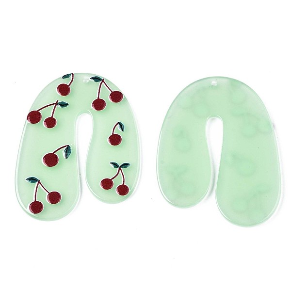 PandaHall Translucent Cellulose Acetate(Resin) Pendants, 3D Printed, U Shape with Cherry, Light Green, 45x34x2.5mm, Hole: 1.5mm Cellulose...
PandaHall Translucent Cellulose Acetate(Resin) Pendants, 3D Printed, U Shape with Cherry, Light Green, 45x34x2.5mm, Hole: 1.5mm Cellulose...