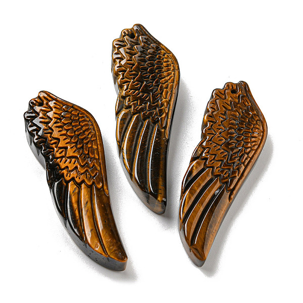 PandaHall Natural Tiger Eye Pendants, Carved Wing Charms, 56~59x19~22x7~10.5mm, Hole: 1.3mm Tiger Eye Wing
PandaHall Natural Tiger Eye Pendants, Carved Wing Charms, 56~59x19~22x7~10.5mm, Hole: 1.3mm Tiger Eye Wing