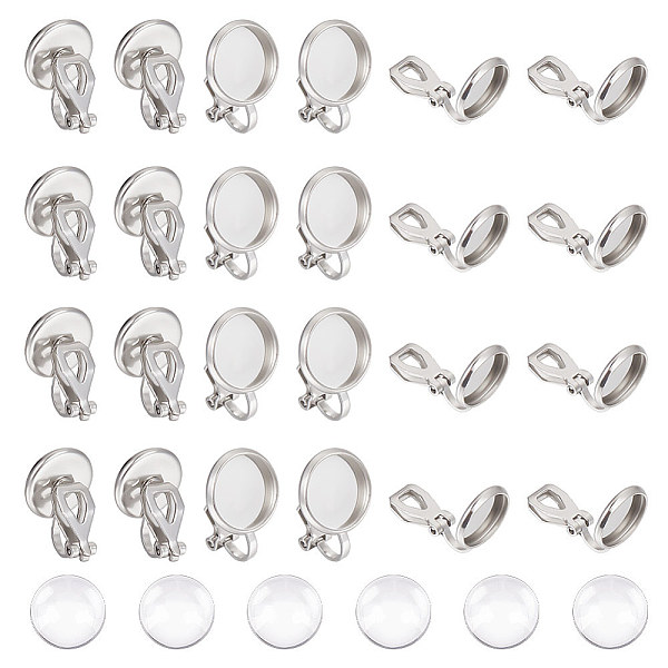 PandaHall Unicraftale Blank Dome Clip-on Earring Making Kit, Including 304 Stainless Steel Clip-on Earring Settings, Glass Cabochons...
PandaHall Unicraftale Blank Dome Clip-on Earring Making Kit, Including 304 Stainless Steel Clip-on Earring Settings, Glass Cabochons...