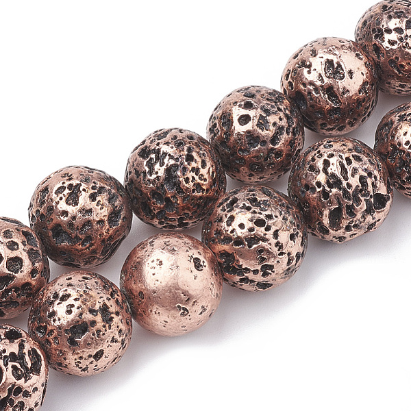 PandaHall Electroplated Natural Lava Rock Beads Strands, Round, Copper Plated, 16~17mm, Hole: 1~1.5mm, about 25pcs/strand, 15.7 inch Lava...
PandaHall Electroplated Natural Lava Rock Beads Strands, Round, Copper Plated, 16~17mm, Hole: 1~1.5mm, about 25pcs/strand, 15.7 inch Lava...