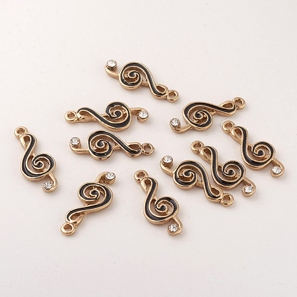 PandaHall Alloy Enamel Pendants, with Rhinestone, Note, Black, 22x9x3mm, Hole: 1.6mm Alloy+Enamel Musical Note Black
PandaHall Alloy Enamel Pendants, with Rhinestone, Note, Black, 22x9x3mm, Hole: 1.6mm Alloy+Enamel Musical Note Black