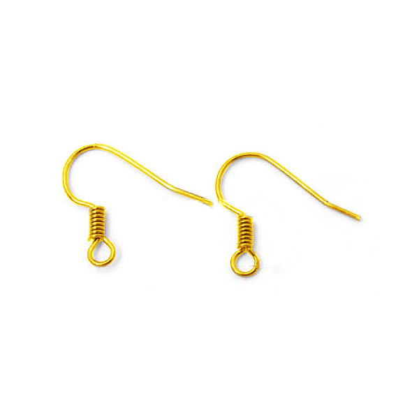 PandaHall Golden Brass Earring Wire Hooks, with Horizontal Loop, Nickel Free, 17mm, Hole: 1.5mm, Pin: 0.7mm Brass
PandaHall Golden Brass Earring Wire Hooks, with Horizontal Loop, Nickel Free, 17mm, Hole: 1.5mm, Pin: 0.7mm Brass