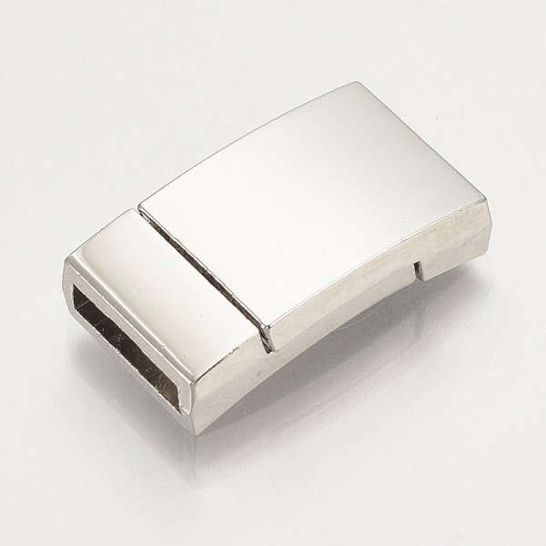 PandaHall Alloy Magnetic Clasps with Glue-in Ends, Rectangle, Platinum, 23x13x5mm, Half Hole: 2x10mm Alloy Rectangle
PandaHall Alloy Magnetic Clasps with Glue-in Ends, Rectangle, Platinum, 23x13x5mm, Half Hole: 2x10mm Alloy Rectangle