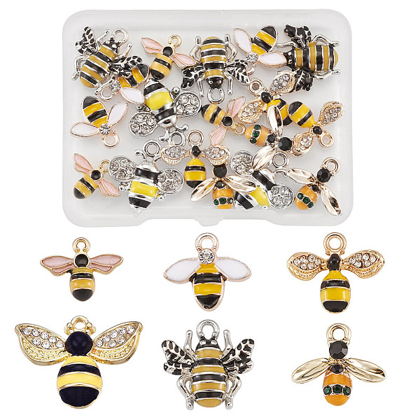 PandaHall Alloy Enamel Pendants, with Rhinestones, Bees, Light Gold & Platinum, Yellow, 68x52x11mm, 24pcs/box Alloy Rhinestone+Enamel Bees...
PandaHall Alloy Enamel Pendants, with Rhinestones, Bees, Light Gold & Platinum, Yellow, 68x52x11mm, 24pcs/box Alloy Rhinestone+Enamel Bees...