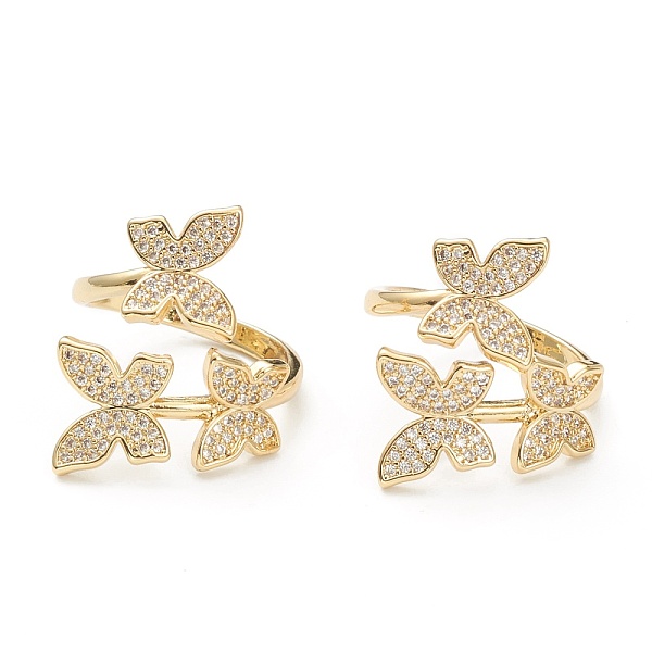 PandaHall Brass Micro Pave Clear Cubic Zirconia Cuff Rings, Open Rings, Long-Lasting Plated, Butterfly, Real 18K Gold Plated, 2.5~24mm...
PandaHall Brass Micro Pave Clear Cubic Zirconia Cuff Rings, Open Rings, Long-Lasting Plated, Butterfly, Real 18K Gold Plated, 2.5~24mm...