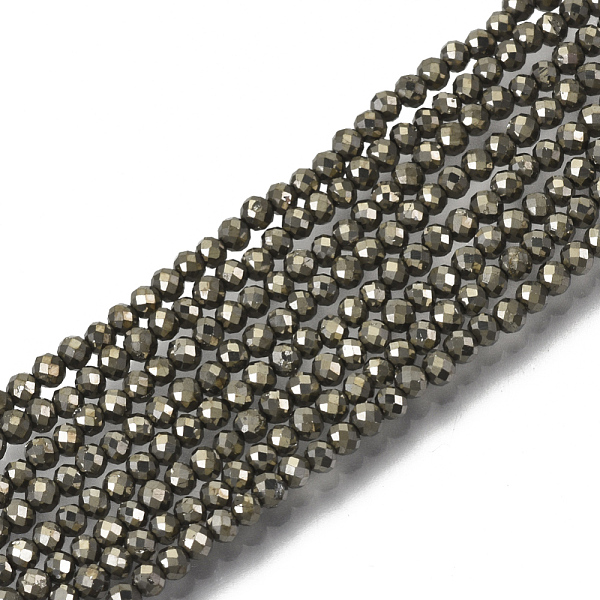 PandaHall Natural Pyrite Beads Strands, Faceted, Round, 2mm, Hole: 0.5mm, about 191~194pcs/Strand, 15.20''(38.6cm) Pyrite Round
PandaHall Natural Pyrite Beads Strands, Faceted, Round, 2mm, Hole: 0.5mm, about 191~194pcs/Strand, 15.20''(38.6cm) Pyrite Round