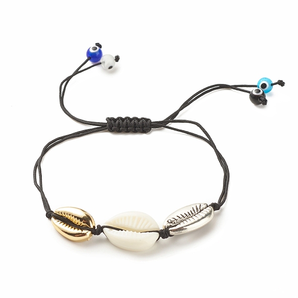 PandaHall Acrylic & Alloy Shell Braided Bead Bracelet with Lampwork Evil Eye, Adjustable Bracelet for Women, Black, Inner Diameter...
PandaHall Acrylic & Alloy Shell Braided Bead Bracelet with Lampwork Evil Eye, Adjustable Bracelet for Women, Black, Inner Diameter...