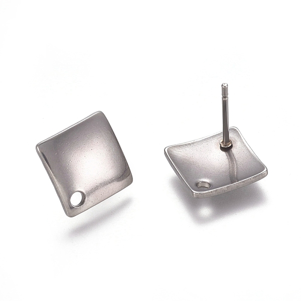 PandaHall 304 Stainless Steel Stud Earring Findings, with Loop, Rhombus, Stainless Steel Color, 13.5x13.5x2mm, Side Length: 10x10x2mm, Hole...
PandaHall 304 Stainless Steel Stud Earring Findings, with Loop, Rhombus, Stainless Steel Color, 13.5x13.5x2mm, Side Length: 10x10x2mm, Hole...