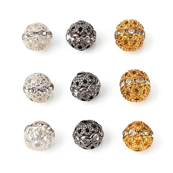 PandaHall 20Pcs 4 Colors Brass Rhinestone Beads, Round, Crystal, Mixed Color, 10mm, Hole: 1.2mm, 5pcs/color Brass+Rhinestone Round Clear
PandaHall 20Pcs 4 Colors Brass Rhinestone Beads, Round, Crystal, Mixed Color, 10mm, Hole: 1.2mm, 5pcs/color Brass+Rhinestone Round Clear
