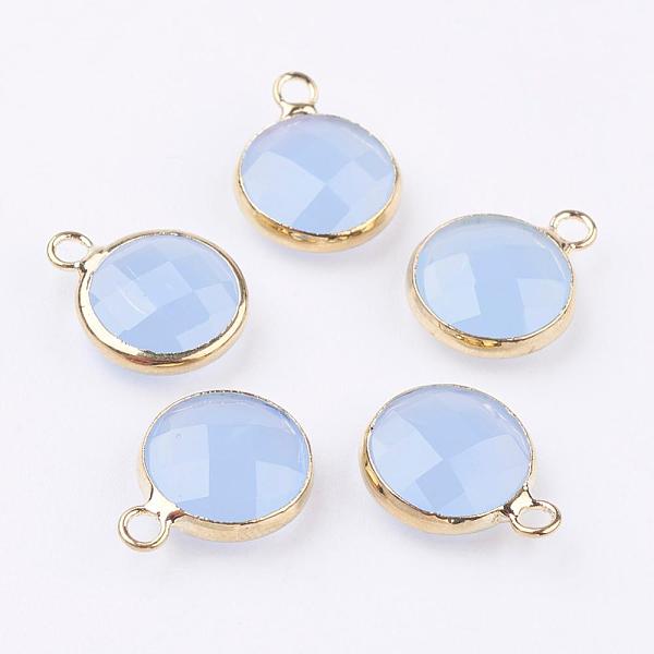 PandaHall Golden Tone Brass Glass Flat Round Charms, Faceted, Cornflower Blue, 14x10.5x5mm, Hole: 1.5mm Brass+Glass Flat Round Blue
PandaHall Golden Tone Brass Glass Flat Round Charms, Faceted, Cornflower Blue, 14x10.5x5mm, Hole: 1.5mm Brass+Glass Flat Round Blue