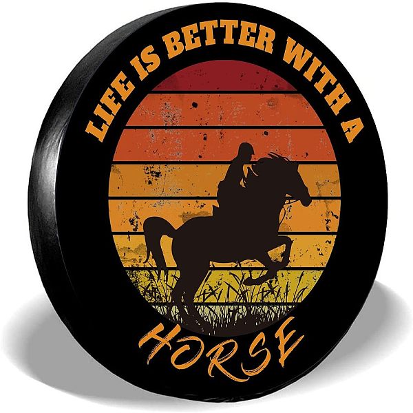 PandaHall Polyester Tyre Cover, with Contraction Band, Flat Round with Pattern, Horse Pattern, 700~750mm Polyester Horse
PandaHall Polyester Tyre Cover, with Contraction Band, Flat Round with Pattern, Horse Pattern, 700~750mm Polyester Horse