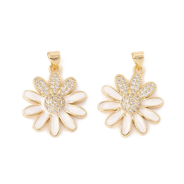PandaHall Brass Micro Pave Clear Cubic Zirconia Pendants, with Enamel, Cadmium Free & Lead Free, Flower, Real 18K Gold Plated, 23.5x19.5x4mm...
PandaHall Brass Micro Pave Clear Cubic Zirconia Pendants, with Enamel, Cadmium Free & Lead Free, Flower, Real 18K Gold Plated, 23.5x19.5x4mm...